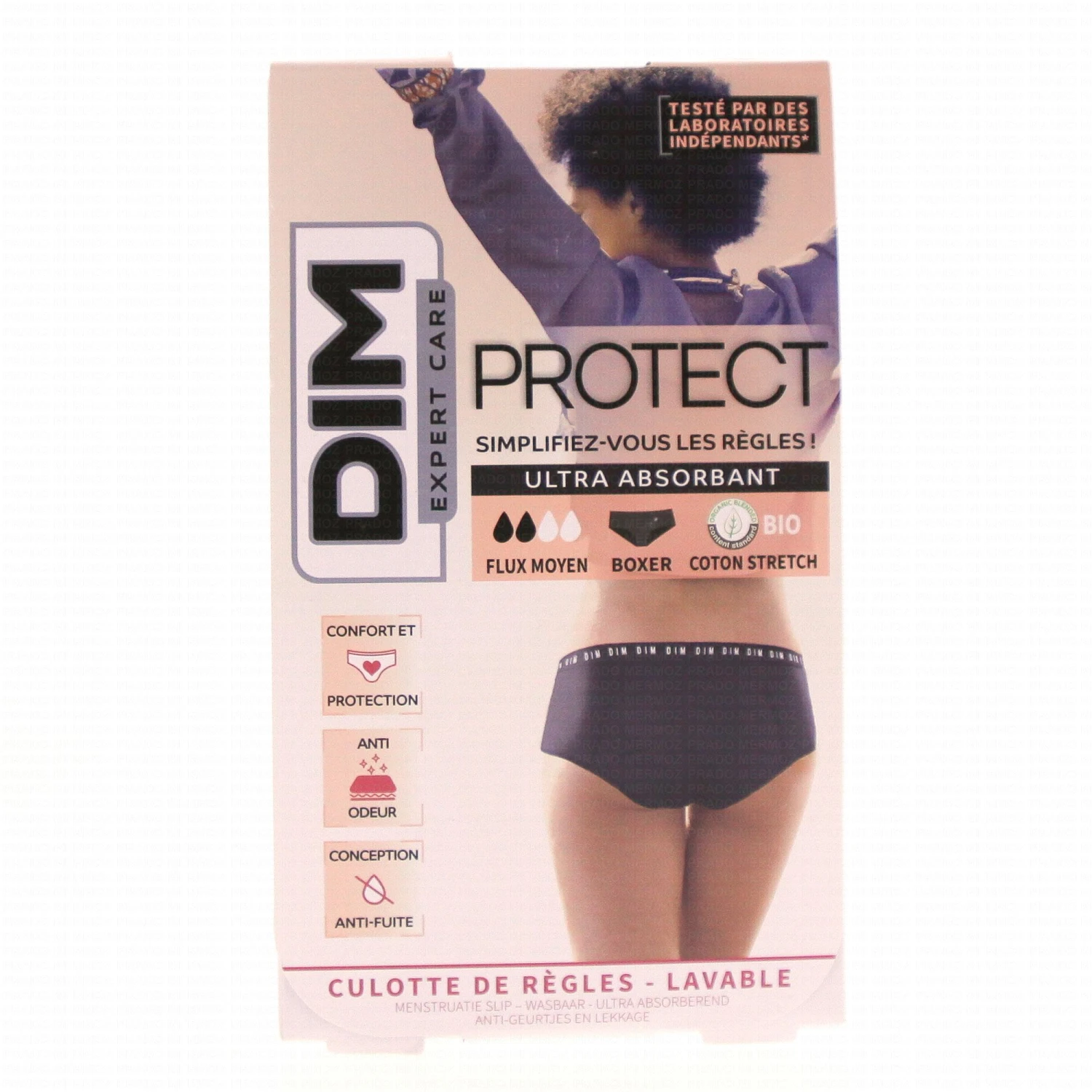 DIM Protect Boxer Moyen Noir Flux Abondant 40/42 1 DIM Protect Boxer Moyen Noir Flux Abondant 40/42