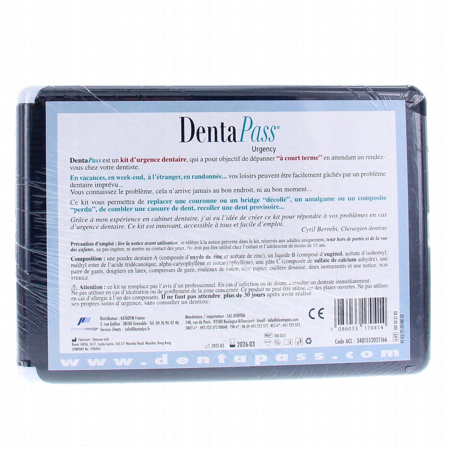 DENTA PASS Urgency Kit D'urgence Dentaire 2 DENTA PASS Urgency Kit D'urgence Dentaire – Image 2
