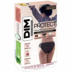 DIM Protect Boxer Ultra Absorbant Noir Flux Moyen 36/38