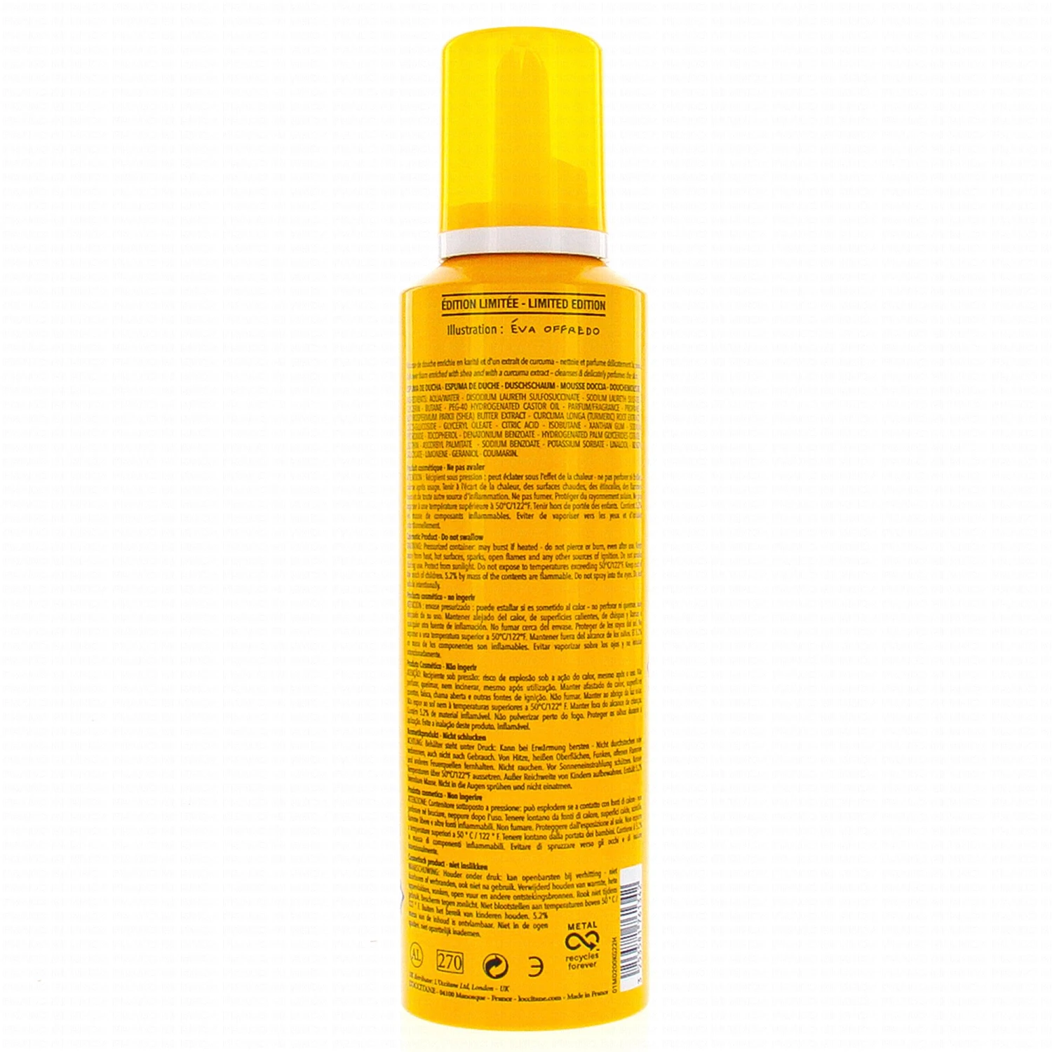 L'OCCITANE Mousse De Douche Karité Curcuma 200ml 2 L'OCCITANE Mousse De Douche Karité Curcuma 200ml – Image 2
