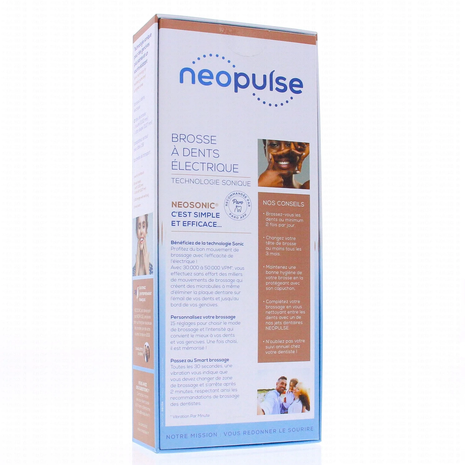 NEOPULSE Neosonic - Brosse à Dents électrique Blanche 2 NEOPULSE Neosonic - Brosse à Dents électrique Blanche – Image 2