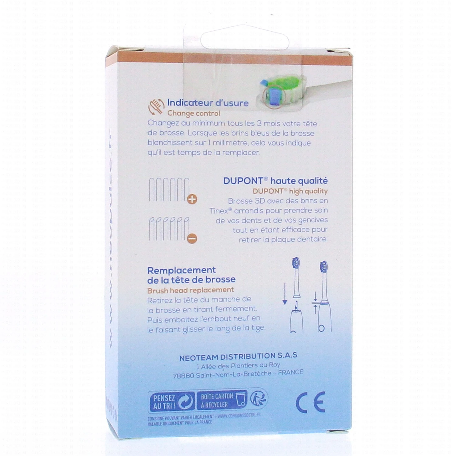 NEOPULSE Neosonic - Tête De Brosse à Dents Souple Blanche X4 2 NEOPULSE Neosonic - Tête De Brosse à Dents Souple Blanche X4 – Image 2