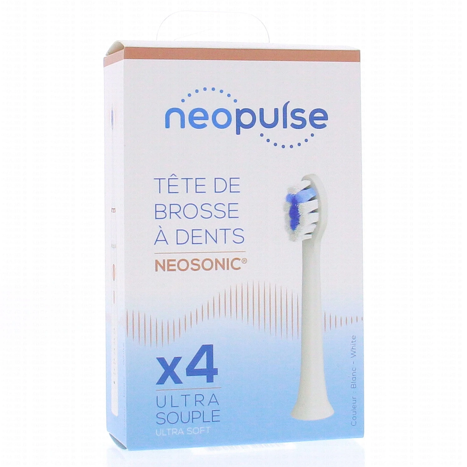 NEOPULSE Neosonic - Tête De Brosse à Dents Ultra Souple Blanche X4 1 NEOPULSE Neosonic - Tête De Brosse à Dents Ultra Souple Blanche X4