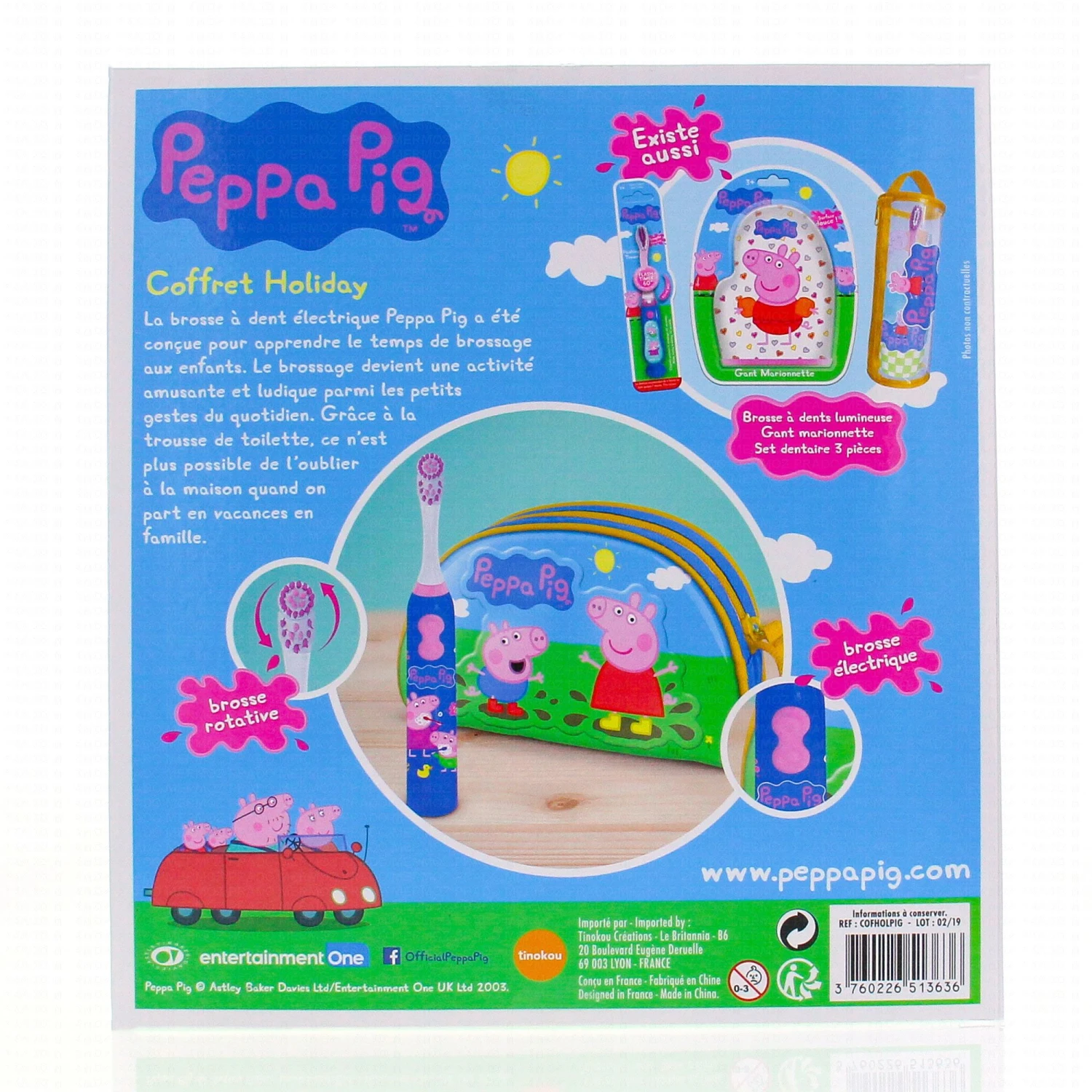 TINOKOU Peppa Pig Coffret Voyage Trousse Et Brosse à Dents 2 TINOKOU Peppa Pig Coffret Voyage Trousse Et Brosse à Dents – Image 2