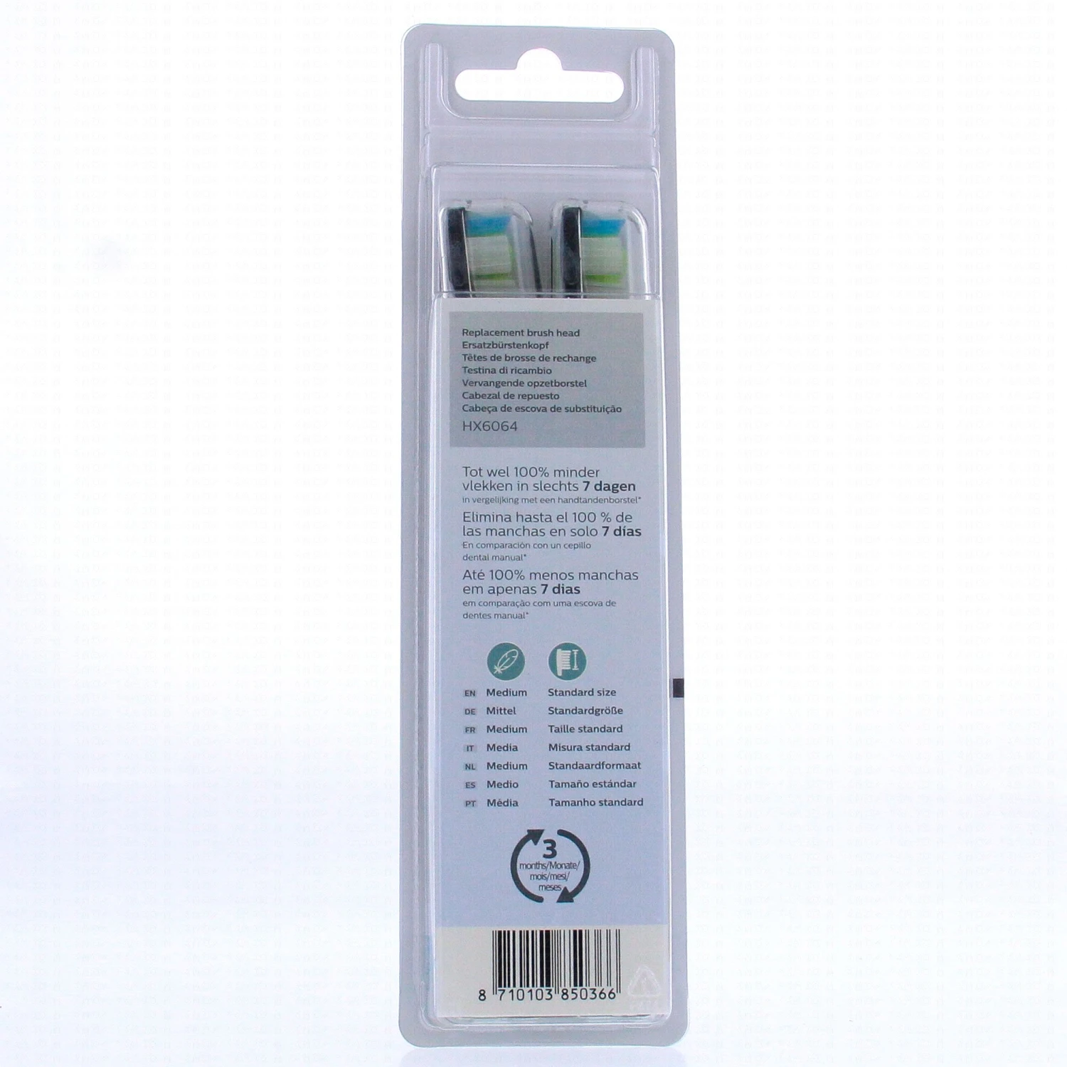 PHILIPS Sonicare W2 Optimal White - Tête De Brosse De Rechange Noire X4 2 PHILIPS Sonicare W2 Optimal White - Tête De Brosse De Rechange Noire X4 – Image 2