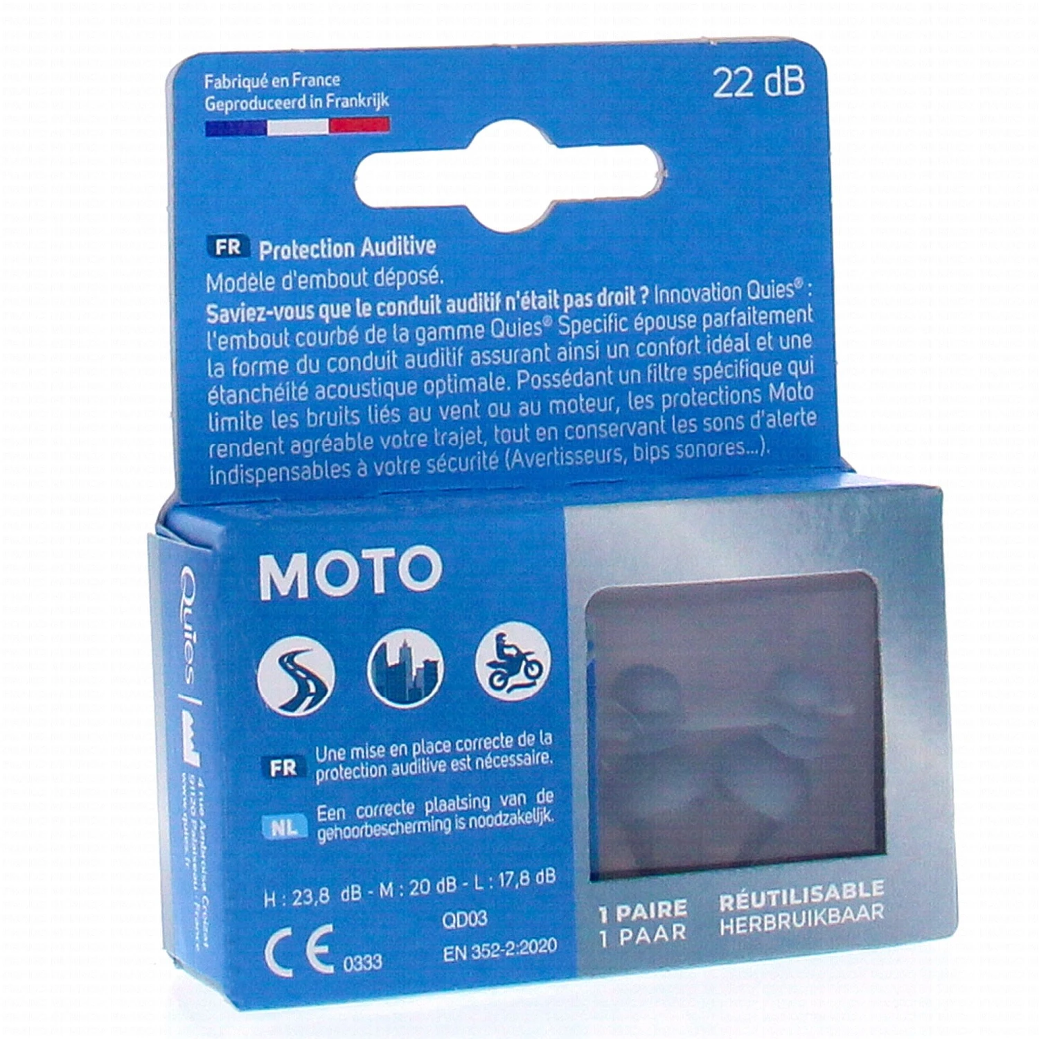 QUIES Specific - Protection Auditive Moto X1paire 1 QUIES Specific - Protection Auditive Moto X1paire