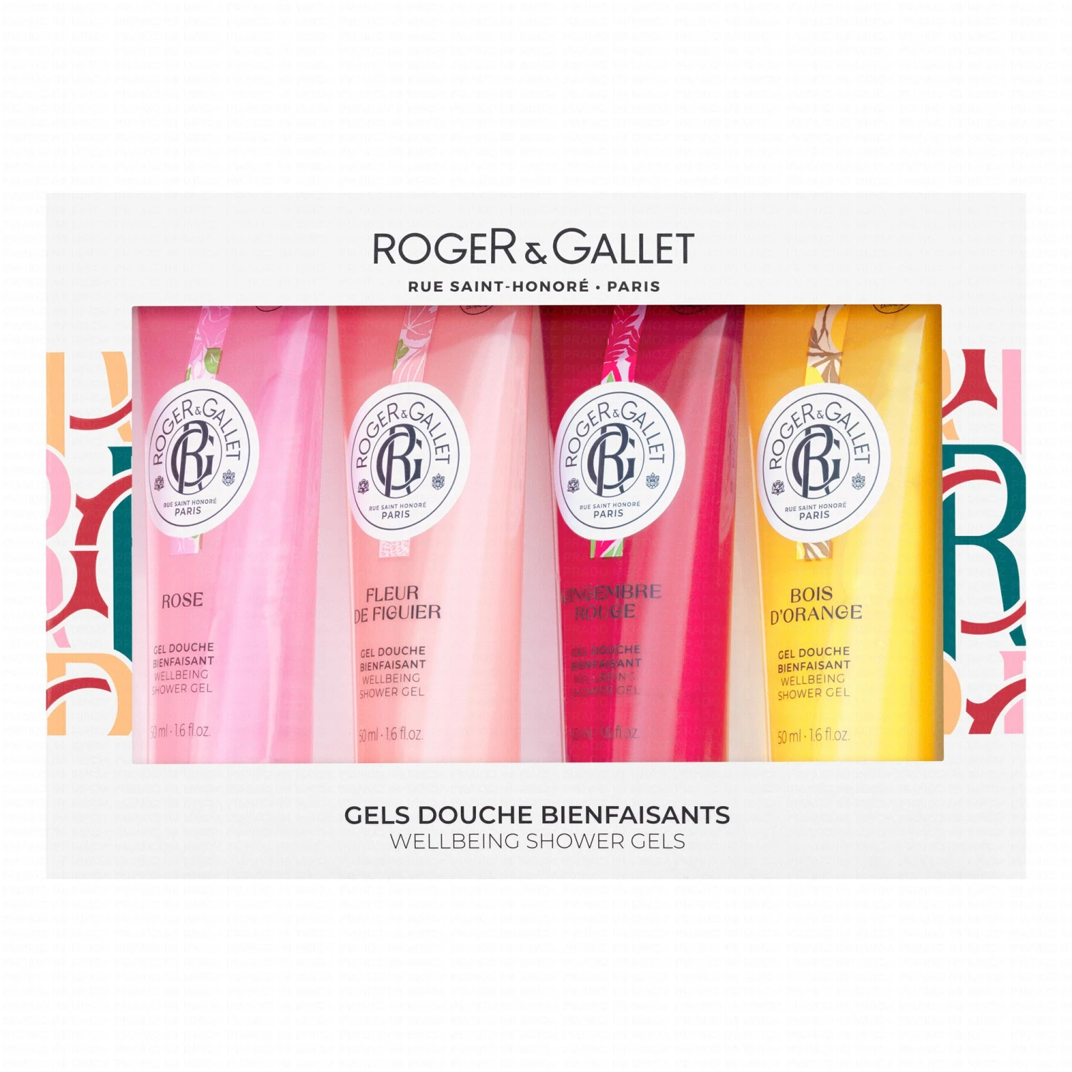 ROGER & GALLET -Gels Douches Bienfaisants Tube 4x50ml 1 ROGER & GALLET -Gels Douches Bienfaisants Tube 4x50ml