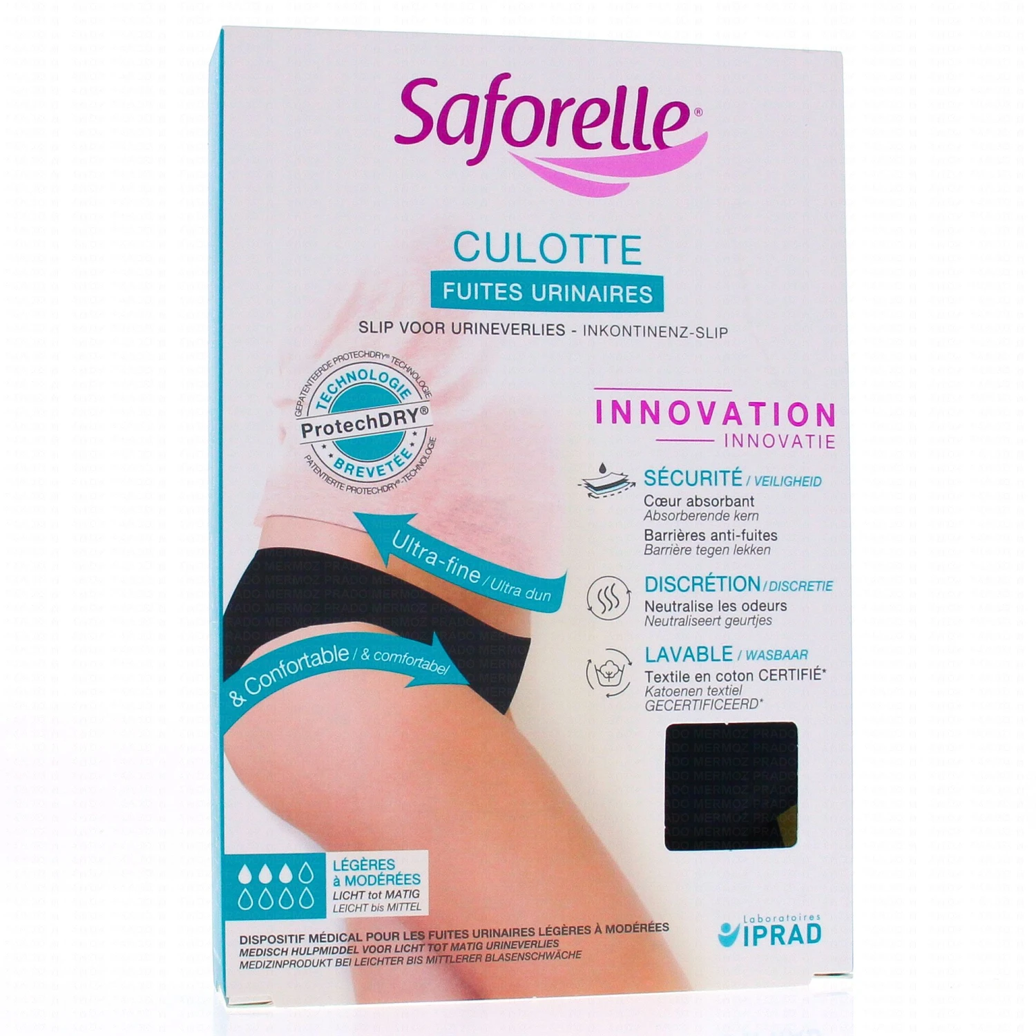 SAFORELLE Culotte Fuites Urinaires Légères à Modérées 1 SAFORELLE Culotte Fuites Urinaires Légères à Modérées