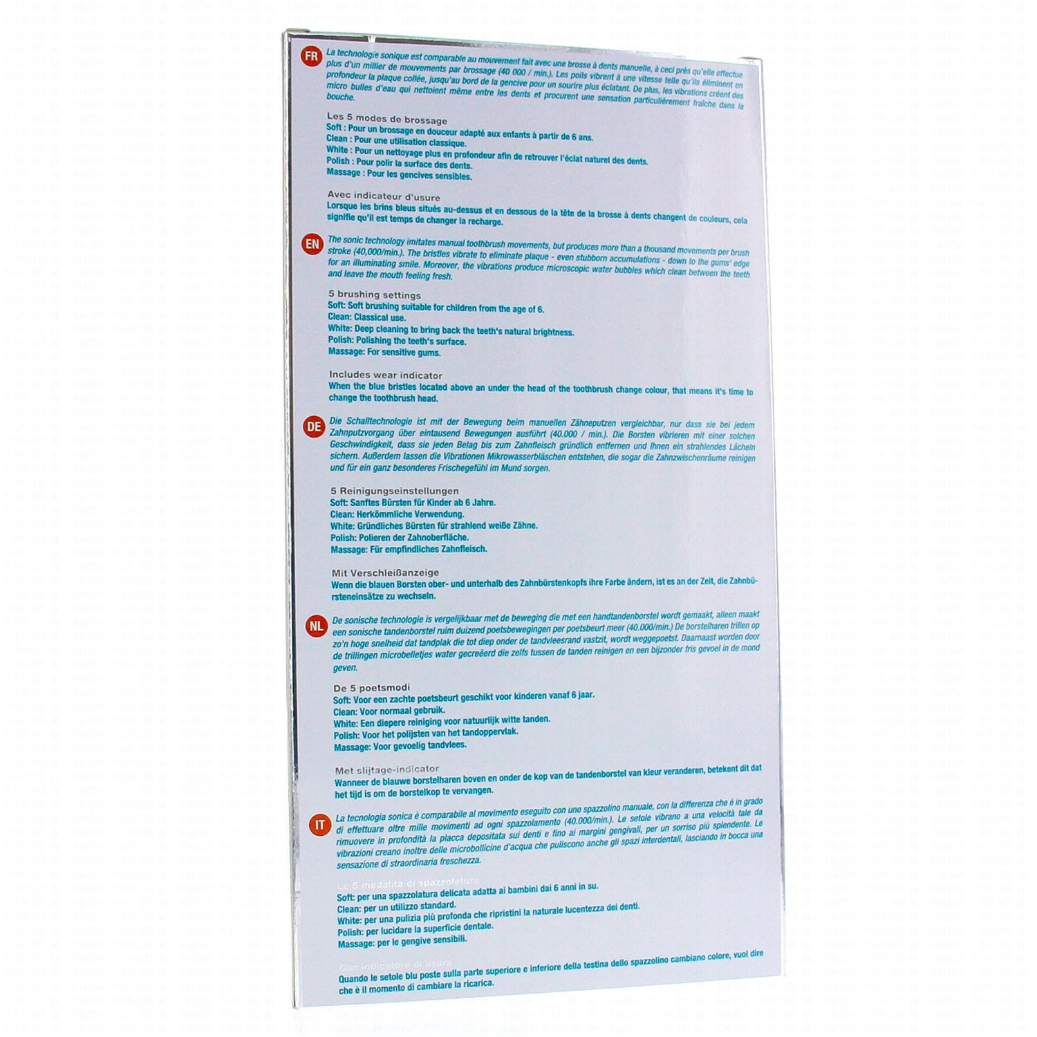 SUPERWHITE Brosse à Dent Sonique Souple Blanc 2 SUPERWHITE Brosse à Dent Sonique Souple Blanc – Image 2