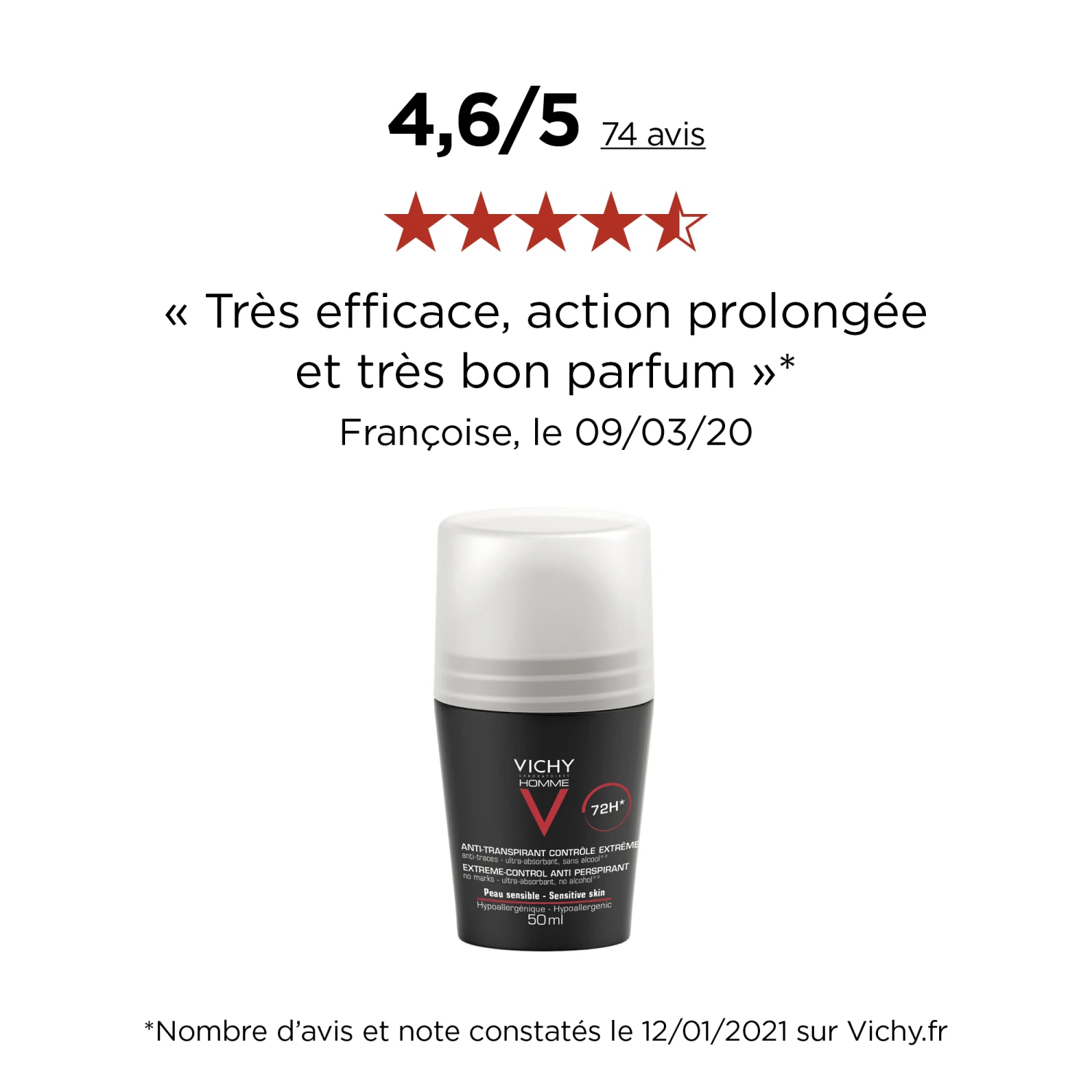 VICHY Homme Déodorant Contrôle Extrême 72h 4 VICHY Homme Déodorant Contrôle Extrême 72h – Image 4