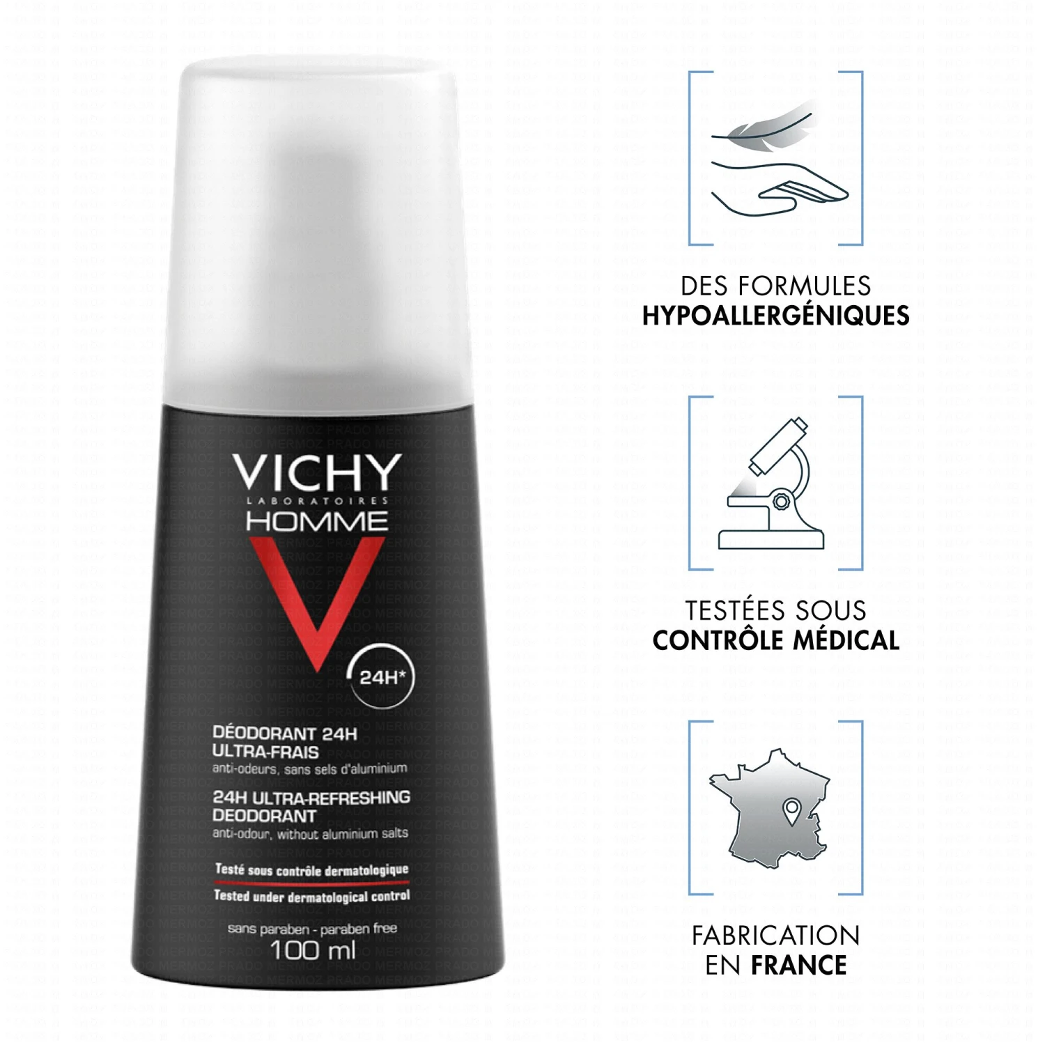 VICHY Homme Déodorant Vaporisateur Ultra-frais 2 VICHY Homme Déodorant Vaporisateur Ultra-frais – Image 2
