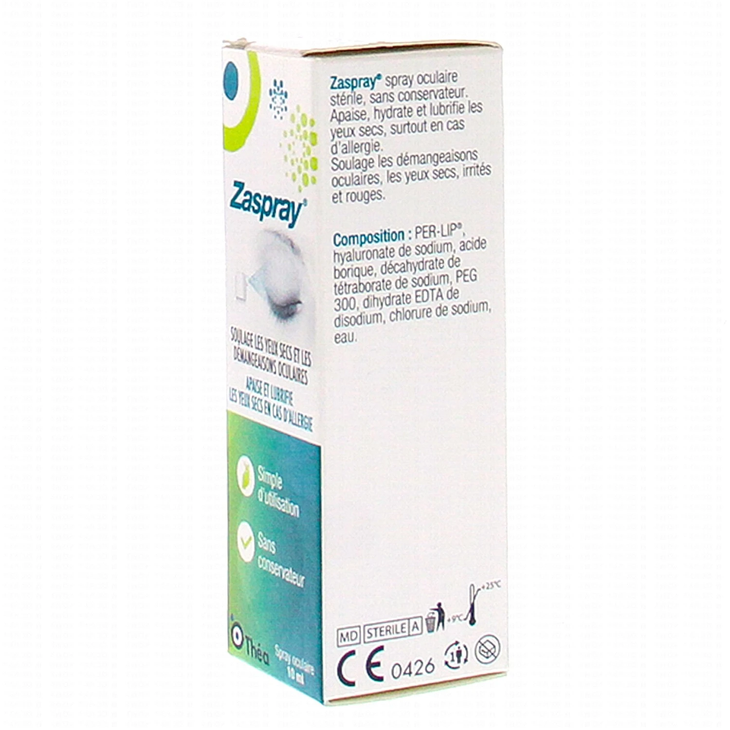 ZASPRAY Spray Contre Les Yeux Secs Et Démangeaisons Oculaires 10ml 2 ZASPRAY Spray Contre Les Yeux Secs Et Démangeaisons Oculaires 10ml – Image 2